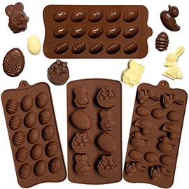 Mauts-inus Easter Eggs Molds Chocolate Molds, Used to Make, Easter Rabbit Chocolate Candies Moulds, Easter Egg Chocolate Cakes molds and Jelly Pudding