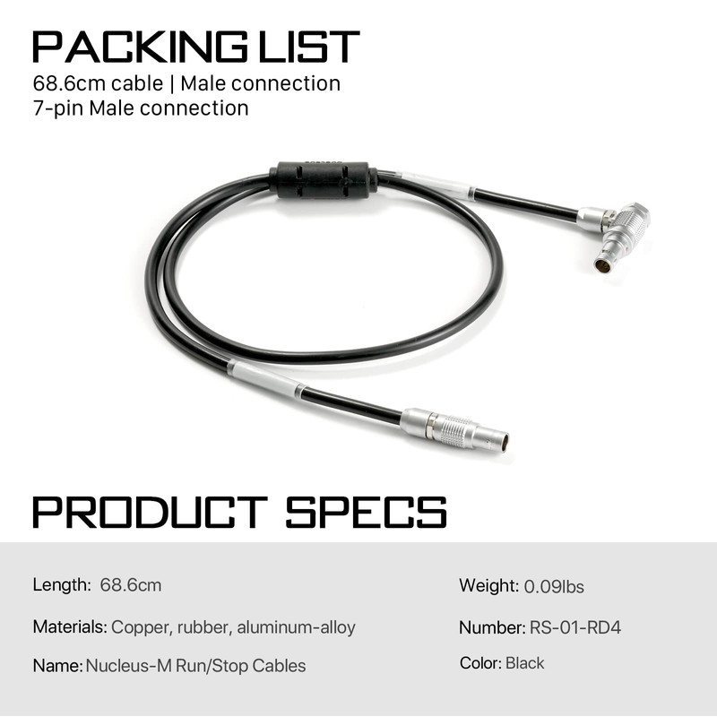 Tilta Nucleus-M Run/Stop Cable Compatible with Komodo Camera Accessories Male