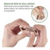 Separador Dedo Pie Forro Gel Doble Bucle Corrector Juanete Marrón