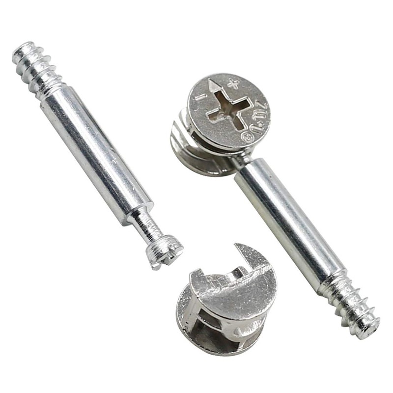 Luomorgo Furniture Cabinet Fixing Screw Locking Bolt Fitting 30pcs