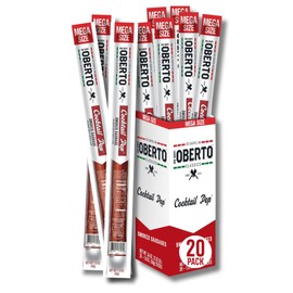 Oberto Classics Cocktail Pep Smoked Sausage Mega Size, Oh Boy! Oberto Beef & Pork Sausage XL Meat Stick, Peperoni Style Protein Snacks, 1.8 Ounce (Pack of 20)
