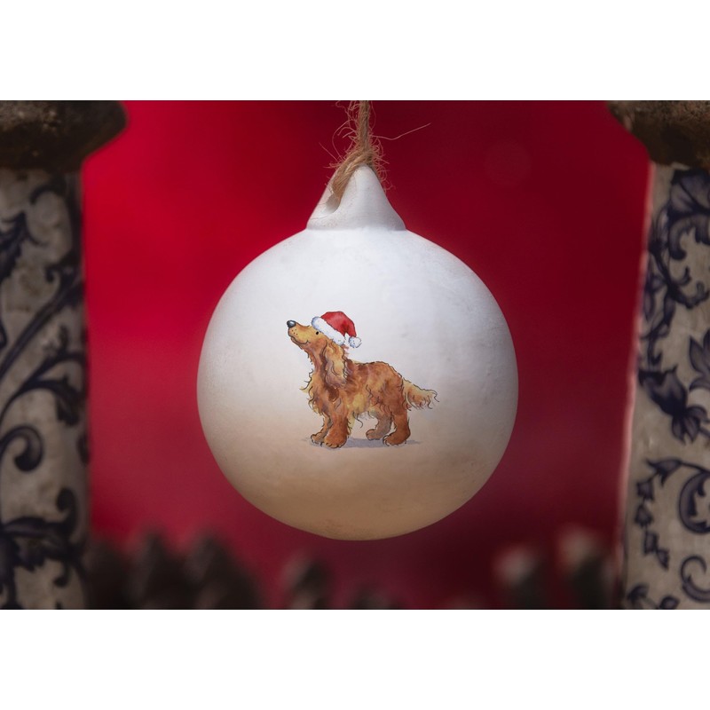 Image Industry Cocker Spaniel Tan Ceramic Bauble - Tree Decoration