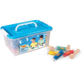 JOVI Plastilina Modeling Clay Baby School Pack, 20 Bars & 9 Stamps