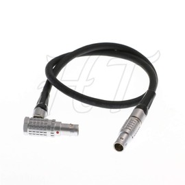 HangTon 0B 2 Pin Right Angle to 2 Pin Straight Power Cable for Alexa Camera, Teradek Bolt Bond, Transvideo SmallHD 703 Monitor, Z CAM E2 F6 S6 Camera EVF 45 cm