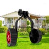 Poggapp Lawnmower Wheel Universal Lawnmower Set with Stabilisers Adjustable Lawn