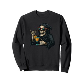 Funny Grim Reaper Costume for Cocktails Lovers Sweatshirt