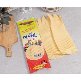 10 pairs of Mommy Son extra large XXL rubber gloves red, pink and off-white, 1 pair of Mommy Son extra large (XXL) rubber gloves red - 1 piece / 마미손 특특대 XXL 고무장갑 빨강 분홍 미색 10켤레 , 마미손 특특대(XXL) 고무장갑 빨강 -1개