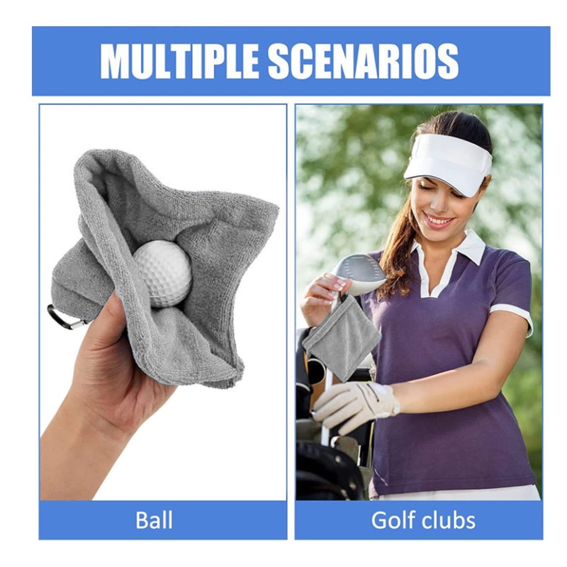 Golf Towels, Sweat Absorbent Durable Microfiber Golf Wiping Cloth Small