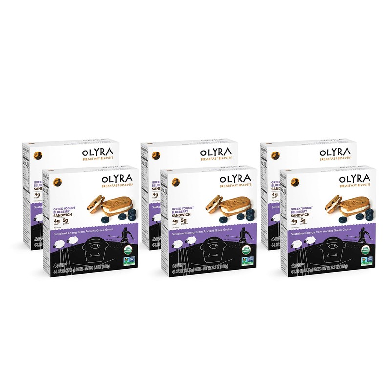 OLYRA Organic Sandwich Biscuits Greek Yogurt & Blueberry-Low Sugar High