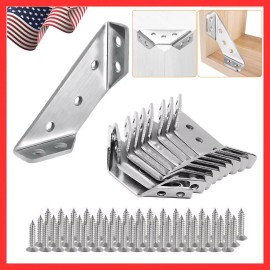 Unbranded Universal Furniture Corner Connector Stainless Steel Multifunctiona - 8 PCS