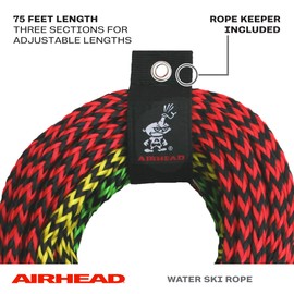 Kwik Tek 3-Section Water Ski Rope with Radius Handle and EVA Grip