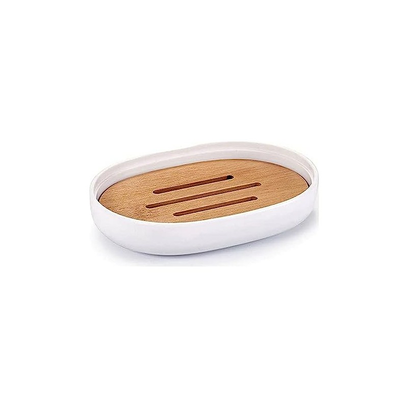 Soap dish White Bamboo Polypropylene