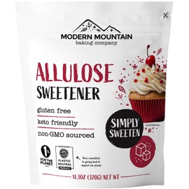 Allulose Sweetener (11.3oz) Keto Sugar Substitute, 0g Net Carbs, Zero Calorie Sweetener, Tastes and Behaves Like Sugar, Premium Quality, Keto Food Perfect for Keto Baking, Tested and Verified Gluten Free, Non-GMO Sourced, No Erythritol