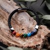 Omky Pulsera de 7 Chakras Hombre Mujer | Acero inoxidable