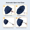 TechRise Umbrella Pocket Umbrella Storm Resistant Large -10 Ribs Windproof