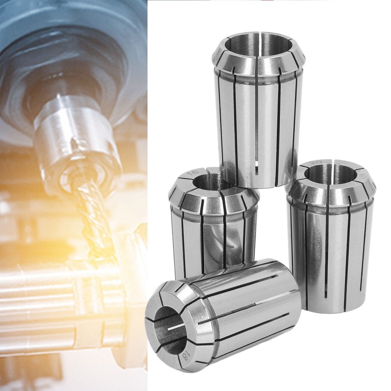 4PCS OZ25 Collets with Wrench Spring Steel Cutting Collet Set