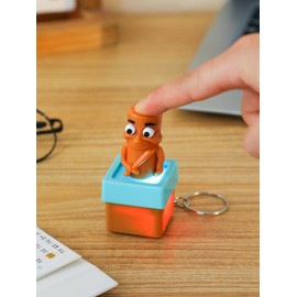 Italian Brainrot Voice Keychain Tung Tung Tung Sahur Fidget Toy, Tralalero Tralala Sounding Toy Keychain Stress Reliever with Colorful Lights, Fun & Portable Anxiety Relief Gifts for Fans