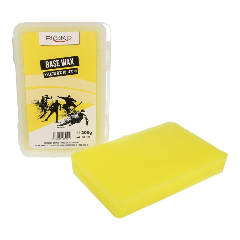 RiSki Ski Wax Base Wax Alpine Yellow 200 g