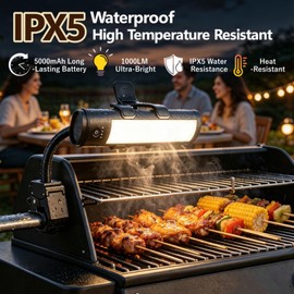 Hadrsion BBQ Grill Light, Magnetic Rechargeable Light for Outdoor Grill