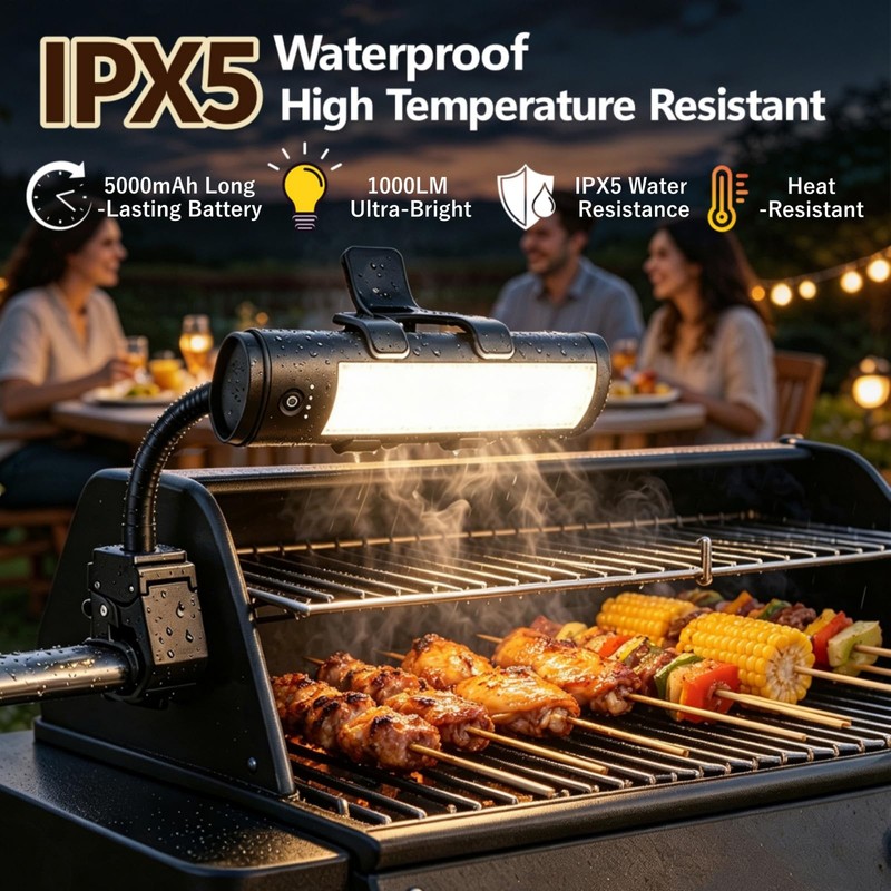 Hadrsion BBQ Grill Light, Magnetic Rechargeable Light for Outdoor Grill