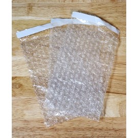 RJP 3/16" x 4" x 7.5" Bubble Pouch wit 1" lip and tape seal Clear Bubble Out 75ct