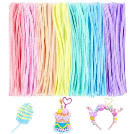 100 Stück bunte Pfeifenreiniger, bunte Pfeifenreiniger zum Basteln, 30 cm Pfeifenreiniger-Chenillefadenstäbe, 7 Farben, Modellier-Chenillefäden für DIY-Kunst- und Bastelprojekte
