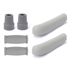 Almohadillas para Muletas, Piezas de Repuesto para Muletas con Absorción de Impactos, 6 uds., Silenciosas, Resistentes a la Corrosión para el Cuidado de Ancianos