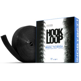 VViViD Hook n' Loop Double-Sided Multi-Purpose Reusable Fastening Tape 1 Inch x 18ft Roll