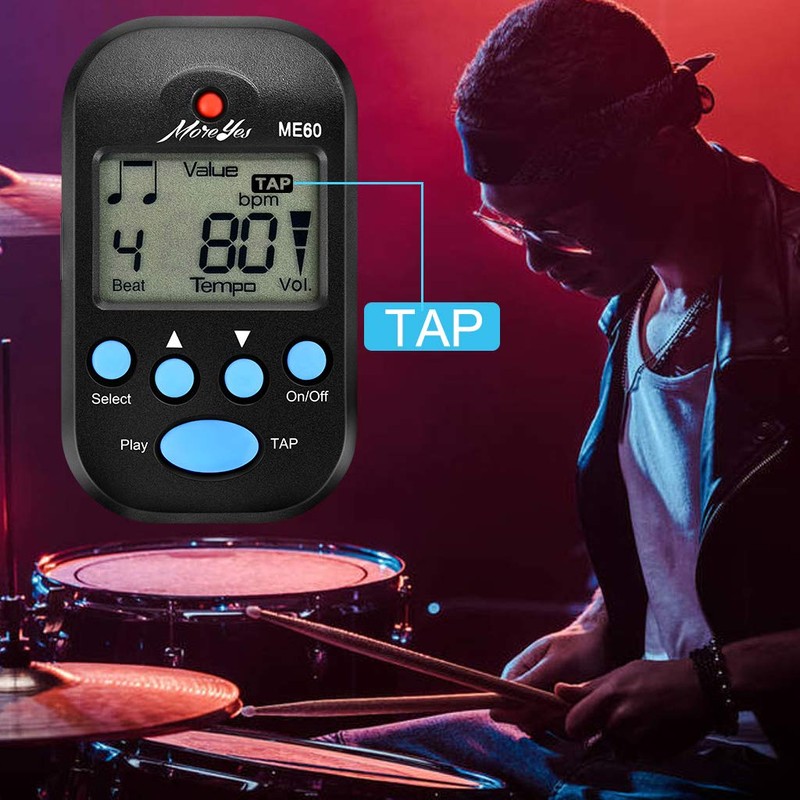 MOREYES Mini Digital Metronome with Speaker Multifunctional for Saxophone Piano
