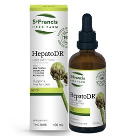 St. Francis Herb Farm St. Francis Herb Farm Hepato DR® Tincture | Daily Liver Support Supplement | Supports Liver Function and Liver Detox | Dandelion | Milk Thistle | Globe Artichoke | 100mL