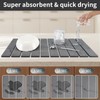Dish Drying Mats for Kitchen Counter, 24"×16", Super Absorbent Diatomaceous