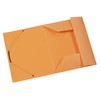 Viquel 3-Flap Polypropylene Folder With Elasticated Fasteners, A4, Orange
