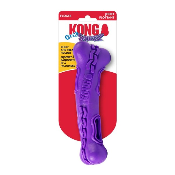 KONG Squeezz Flex Bone – Flexible Treat & Chew Holder