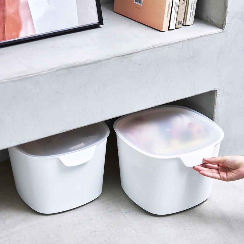 Tidy CE-666-201-7 Bucket Container, Storage Container, White Bucket, Small Storage