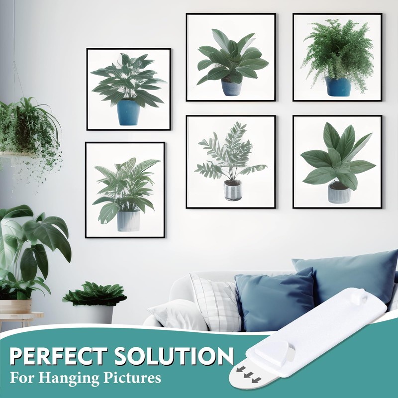 Picture Hanging Hooks with Adhesive Strips Heavy Duty - PinCute