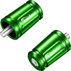 Kaedear KDR-BE1-KM8-GR Handlebar End Weights for Motorcycles, Motorcycle Accessories, Variable Bar Ends (Green, M8)