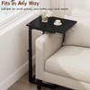 VAGUSICC C Shaped End Table, Adjustable Height Side Table for