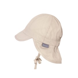 Sterntaler Unisex Children's Peaked Cap with Neck Protection, with Ties and Ear Flaps, beige