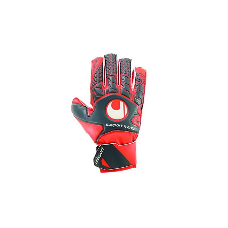 Uhlsport Torwarthandschuhe Aerored Soft SF, Dark grau/Fluo rot/weiß, 8, 101106002