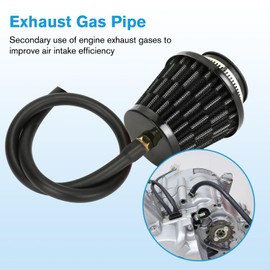 EOPOAYl 35mm (1-3/8") Air Filter with Nipple Compatible with Taotao Coolster 125cc 110cc 90cc 70cc 50cc ATV Quad 4 Wheeler Baja Kazuma X-pro Apollo SSR125 CRF50 XR50 4-Stroke Pit Dirt Bike Parts Black