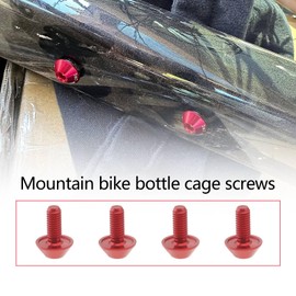 LT Easiyl 4Pcs M5 x 12mm Bicycle Water Bottle Cage Hex Bolts Bike Water Bottle Cage Holder Bicycle Water Bottle Bracket Screws for Mountain Bike Road Bike Red