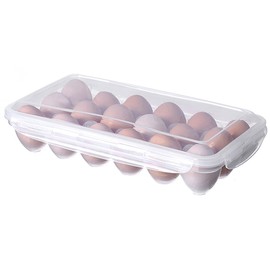 Egg Storage Fridge Egg Box 18 Eggs - Egg Container Eggs Transport Box Plastic for Fridge, Kitchen (Transparent)