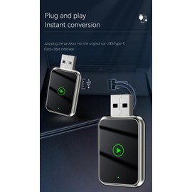 2 in 1 Wireless CarPlay Adapter and Android Auto Adpater, Car Play Wireless Adapter Wired to Wireless Android Auto Adapter USB C/A for Android 11+/iOS 10+ Phone Plug & Play