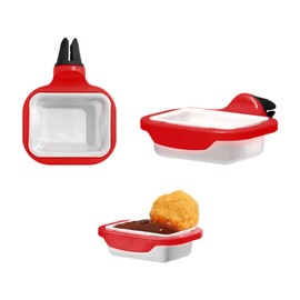 2Pack Sauce Holder for Car Sauce Holder Vent Dip Clip an in-car Sauce Holder for Dipping Sauces and Car Vent Ketchup All Vehicle Car Vent Sauce Dipping Dish Container (RED)