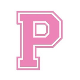 Applicable Pun Varsity Letter P - Vinyl Decal for Outdoor Use on Cars, ATV, Boats, Windows and More - Light Pink 3 Inches Tall