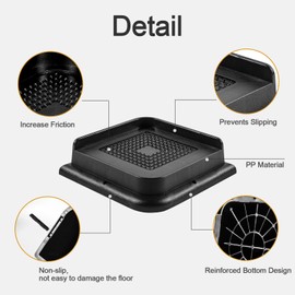 Uping Set of 4 High Quality Adjustable Furniture Risers - Bed Height, Table Raiser, Chair Raiser, Sofa Raiser (Increase in Height 2.5 cm)