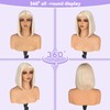 Msviki 5x5 Glueless Platinum Blonde Bob Human Hair Wig 180%