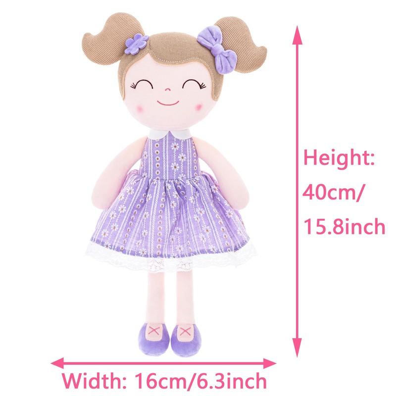 Gloveleya Baby Girl Gifts Soft Plush Doll – Lavender Daisies
