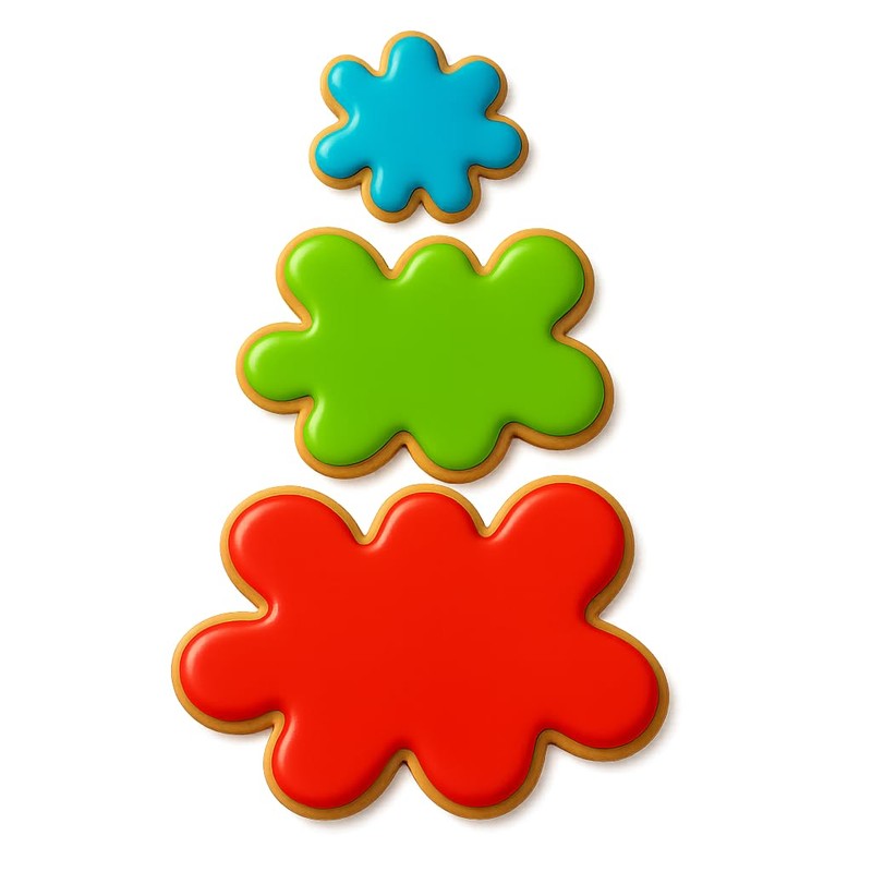 Paint Splatter Cookie Cutter Trio - 3-Pack Set in Bold