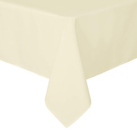 sancua Rectangle Tablecloth - 54 x 78 Inch - Stain and Wrinkle Resistant Washable Polyester Table Cloth, Decorative Fabric Table Cover for Dining Tables, Buffet Parties and Camping, Beige